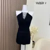 Tank da donna Donne Donne Nero Lace-Up Crop Top Vintage Y2K 2023 Camisole Fashion Streetwear Corset Off Otch Otch Emo 2000 Abiti