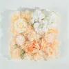 Dekorativa blommor Bröllopssimulering Flower Wall Bakgrund Plast Rose Artificial Arch Cinema Decoration