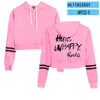 Men's Hoodies ReoNa 2D Print Umbilical Hooded Sweater Women Sexy K-pops Harajuku