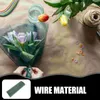 Flores decorativas Pólo de flor de arame haste artificial Support Kit de metal Fios florais para kits de jardim de casamento