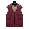 Men's Down Parkas Lamb Cashmere Silver Fox Vest Middle-Aged And Elderly Winter V-Neck Coat Men'S Sleeveless Waistcoat J231225