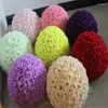 Decorative Flowers 6" Wedding Silk Pomander Kissing Ball Artificial Flower Ornament For Garden Market Decoration 10Pcs