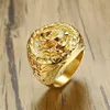 Anello di ancoraggio a pattern aquila vintage meaeguet per uomini hiphop rock rock-color oro-color 316l in acciaio inossidabile festa gioielli288b288b288b