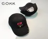 Cokk Red Rose Flower Baseball Cap Women Solid Color Snapback Cap z metalowymi pierścieniami Dad Hat Femil Hip Hop Sun Visor 2018 Summer9725695