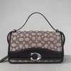 Yeni Jakar Kumaş Cowhide Crossbody Bandi Klasik Eski Çiçek Flep Küçük Kare Çanta Fabrikası Online% 70 Satış