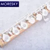 Moresky 17 Open Holes C Key Flute Cupronickel Silver Plated Golden Professional MFL-812