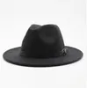 FashionImitation Woolen Women Men Ladies Fedoras Top Jazz Hat European American Round Caps Bowler Hats9944960