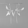 Granche de lustre en lustre de style original orchidée dames exquises et élégants boucles d'oreilles littéraires rétro simples bijoux de mode 183y