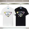 여름 디자이너 남성 티셔츠 캐주얼 여자 티 셔츠 편지 반전 삼각형 통기성 Tshirts 상단 S-3XL 선택 사항