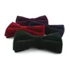 Bow Ties Men's Solid Color Velvet Tie Candy-Colored Suit Bowtie For Man Man Male Neckwear Fashion Farterfly Gravatas