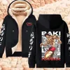 Polar anime Lambwool Jakets Kış Manga Japonya Sweatshirt Öldürme Hanma Baki Sıcak Hoodie Kırık Y2K Hoodies Erkek Kadınlar İçin