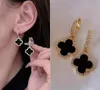 Boucles d'oreilles de créateurs en gros Boucles d'oreilles à quatre feuilles pour femmes boucles d'oreilles classiques seniors Nouvelles boucles d'oreilles de trèfle 18K