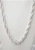 Fine 925 Sterling Silver NecklaceXMAS New 925 Silver Chain 4MM 1624Inch e Rope Necklace For Women Men Fashion Jewelry Link 86695205964996