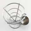 Keukenopslag 1set friet mand aardappel chip houder metalen standaard met saus dipper beker voor restaurant buffet feest voorgerechten