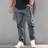 Calça masculina Cargo Relaxed Fit Sport Jogger Sortpants Sorto Desenhado Treino de bolso para exercícios ao ar livre calça