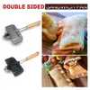 Pans Double-Sided Sandwich Baking Pan Non-Stick Foldable Grill Frying For Bread Toast Breakfast Machine Pancake Maker Detachable