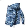 Vestes pour hommes Camouflage Camouflage Parkas Hooden avec poches Vêtements d'alpinisme extérieur Spring Automne Outwears Plus taille