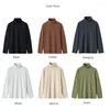 Men's T Shirts BROWON Brand Darlon For Men Korean Fashion Casual Turtleneck Solid Warm Tee Tops 2023 Winter Inside Male