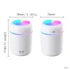 Humidifiers 300ml Air Humidifier Portable Ultrasonic Colorful Cup Aroma Diffuser Cool Mist Maker USB Humidifier Purifier With Light For Car