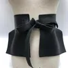 Belts Women Peplum Belt Female Skirt Leather Waist Fashion Ladies PU Black Bow Wide Harness Dresses Designer Waistband219S