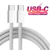 60 Вт, 3 А, ткань, нейлон, быстрая быстрая зарядка, PD, кабель USB C к USB-C типа c, 1 м, 3 фута, 2 м, 6 футов для Samsung s20 S23 S24 Note 20 Xiaomi Redmi Huawei M1 phone-15