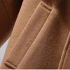 Wiosenna jesień zima Kobiety Krótki wełniany płaszcz Kurtka żeńskie raglan rękawy kurtki płaszcze eleganckie jedno przycisk czarny wielbłąd 231225