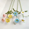 Dekorative Blumen 1PC künstliches Stricken Daffod Bouquet handgefertigtes DIY Valentinstag Hochzeitsfeier Home Dekoration Mutter's Geschenk