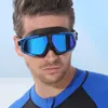 COPOZZ Schwimmbrille, bequem, Silikon, großer Rahmen, Schwimmbrille, Antibeschlag, UV-Schutz, für Herren und Damen, Schwimmmaske, wasserdicht, 2202236696014