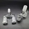 Adaptateur en verre de 14 mm 18 mm Double bol Accessoires pour fumer 3 joints sur un drop down Adaptateur givré pour séparateur de wishbone à deux tailles pour options Bongs Dab Rigs