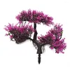 Dekoratif çiçekler sahte bitki saksı süslemeleri yapay bitkiler bonsai küçük ağaç potu ev festivali düğün dekorasyon aksesuarları