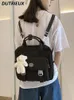 Bolsas escolares 2024 combinação transparente bolsa de três fins mochila estudante mochila school school crossbody boneca boneca ombro