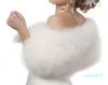 Fashion lussuoso struzzo di struzzo bianco piuma giacca da sposa per spiccola scrollata di sposa sposa inverno feste di nozze bolero donne3194040