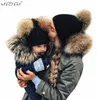 Mioim Winter Mombaby Hats Faux Fur Ball Cap Bayboy Boy Girls Warm Double Fur Pom Pom Pom Hat Beanie Women Newbron Knit Skullies 28258469