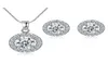 Modedesigner studörhängen hänge halsband ringar stora cz diamantörringer kvinnors vita zirkon örhänge smycken för bröllop PA2713502