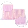 Tulle Table Skirt with LED Lights 6FT Cloth for Baby Shower Wedding Birthday Party Bar Home Halloween Decorations 231225