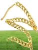 Dog supplies dog gold chain collar 10 mm wide Curb Cuban chain stainless steel whole pet jewelry2635513