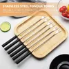 Fourchettes 12 pcs Fourchette à fondue au chocolat Fruit Poignée utile Crème BBQ Outils de cuisson Trempage