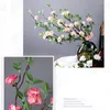 Decorative Flowers Artificial Flower Silk Peach Blossom Branch Plum Cherry Wedding Arrangement Accessories For Room Home Christmas Decor