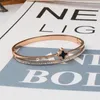 Bangle American Fashion Ornament из нержавеющей стали одно рядовые бриллианты ювелирные украшения розовое золото клевер Титан 3088