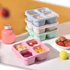 Take Out Containers Snack Reusable 4 Divided Compartments Bento Box Meal Prep With Snacks Fruits Nuts Candies Durable