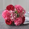 Dekorative Blumen romantische Handbouquetzubehör gefälschte Pflanzen Hochzeit Dekor Partyversorgungen künstliche Blumenbohrungen Requisiten Großhandel Großhandel