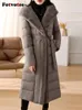 Fotvotee Winter Jacke Frauen Mantel Mit Kapuze Pelz Kragen Koreanische Mode Dame Kleidung Verdicken Warme Puffer Elegante Lange Parkas 231225