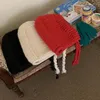 Boinas vintage de inverno de inverno chapéu lã engrosse corea renda up skullie algodão balaclava tap ano presente 2024