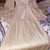 Casual Dresses Glossy Sexy Women Satin Flare Sleeve Dress Loose Long Maxi Plus Size Sleeping Robe