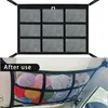 Auto Organizer Langlebiger Aufbewahrungsnetz Gepäckmasch 2pcs Zubehör Schwarze Dachteile Ersatz Universal Fahrzeug