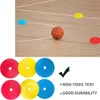 10pcs Soccer Flat Cones Marker Disc High Quality Football Basketball Training Aids Sports Equipment Accessories 231225