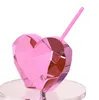 600 мл любовного покрытия в форме Кубка пластиковой соломенной чашки для пиковых чашек Кубка Святого Валентина и свадебные принадлежности 231225
