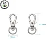 Bracelet 100pcs Platinum Bronze Swivel Lobster Clasp Clip Hook Keychain Split Key Ring for Diy Keychains Making Jewelry Finding 30.5x11mm