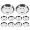 Plates 10 Pcs Stainless Steel Plate Service Dish Dishes Silver Soy Sauce Bowl Mustard Bowls Big