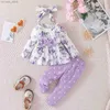 Clothing Sets 3pcs Kid sets Flower Baby Girls Casual Hearwear+ Dress+Pant Spring And Autumn Outwear Costume set Baby Kids Clothes Set